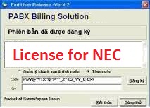 phần mềm tính cước tổng đài NEC